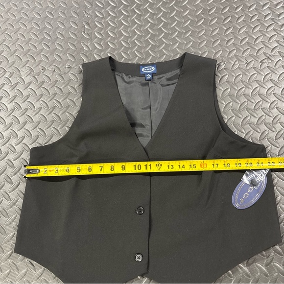 Scoop Black Tailored Vest XL Button Front Waistcoat Top NWT - Picture 7 of 9
